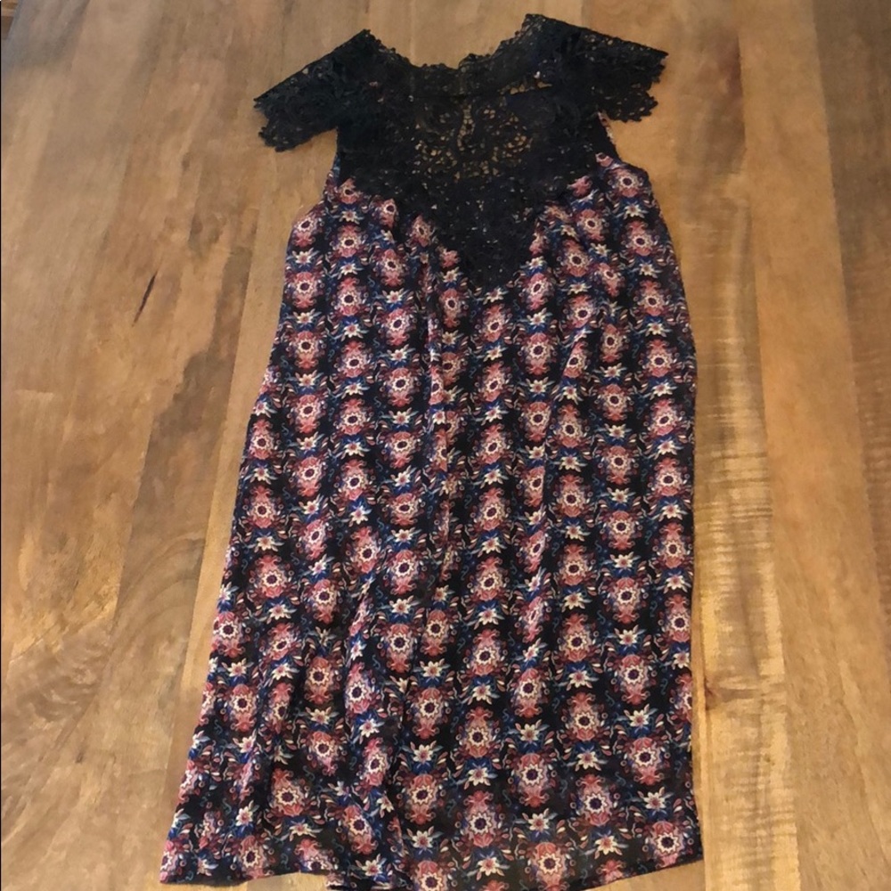 Lace and pattern dress